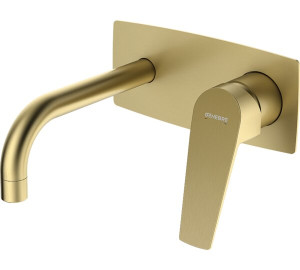 MONOMANDO DE LAVABO EMPOTRADO CAÑO 16 CM BRUSHED PVD GOLD KL